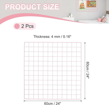 PATIKIL 24"x24" Wire Grid Panel, 2 Pack Board Photo Pictures Memo Display Grid - Image 2