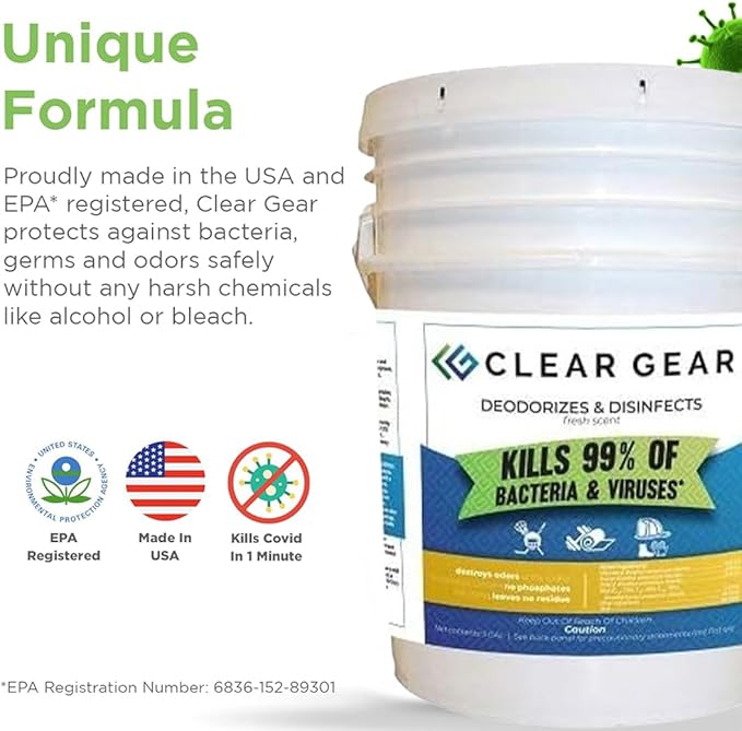 Clear Gear Disinfectant Spray, Mat Cleaner, and Deodorizer - Image 7
