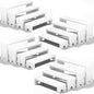 4 Set Large White Wooden Tiered Riser Display Stands by Unknown
