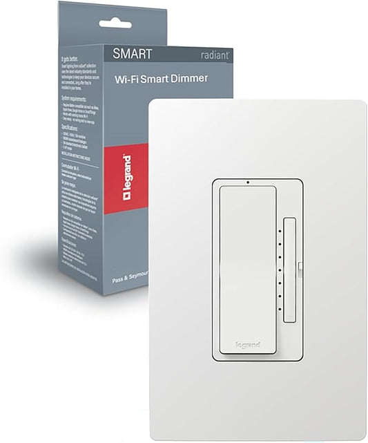 Legrand Radiant® Wi-Fi Matter Smart LED Dimmer, Effortless Setup, Enhanced by Legrand-PassSeymour