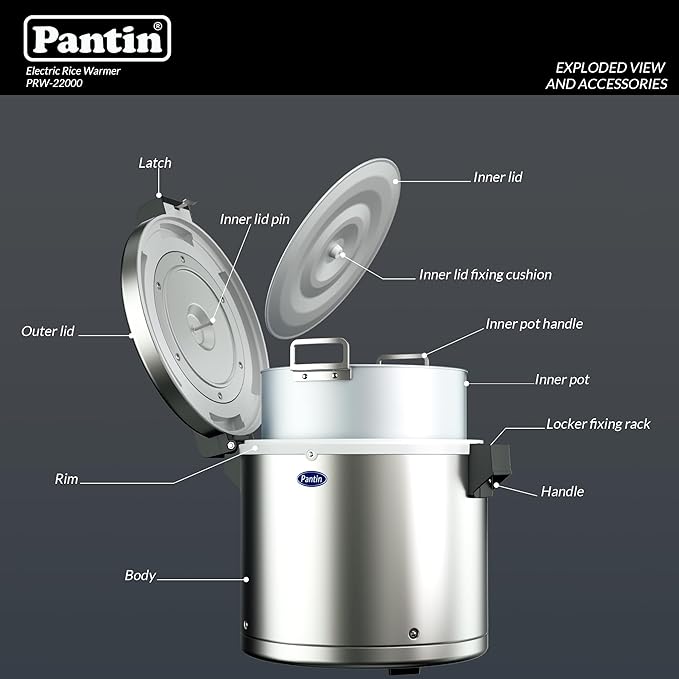 Pantin Commercial Electric Rice Warmer, Commercial Rice Warmer - 120V - Image 3