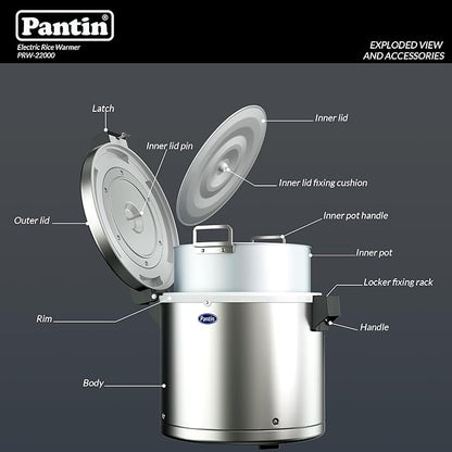 Pantin Commercial Electric Rice Warmer, Commercial Rice Warmer - 120V - Image 3