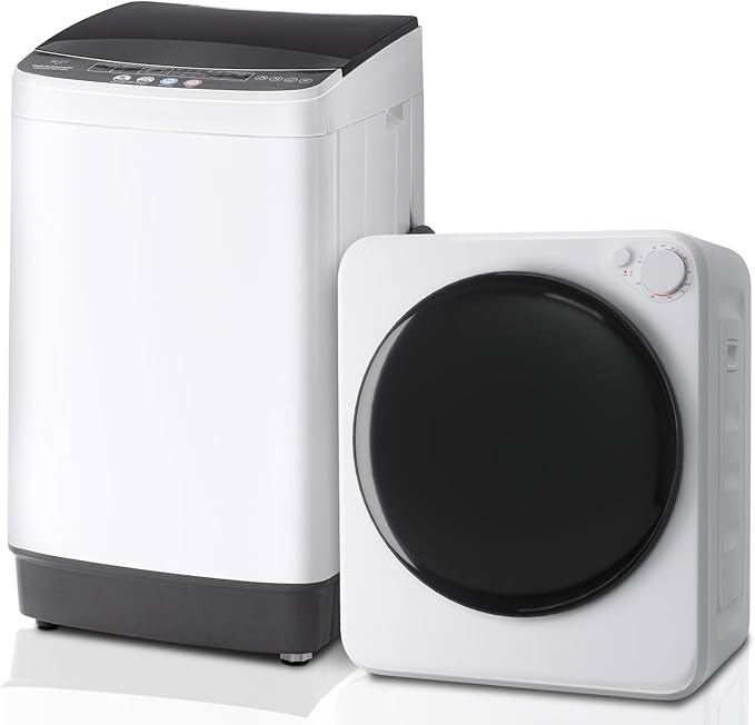Compact Washer and Dryer Combo Set, 2.0 Cu.Ft Full-Automatic Washing Machine by Stopsad