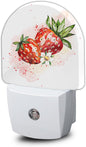 YESPOAK Night Light, Strawberry Berry Flower Night Lights Plug Into Wall Dusk by YESPOAK