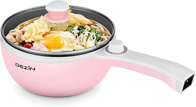 Dezin Hot Pot Electric Upgraded, Non-Stick Sauté Pan, Rapid Noodles Electric Pot by DEZIN