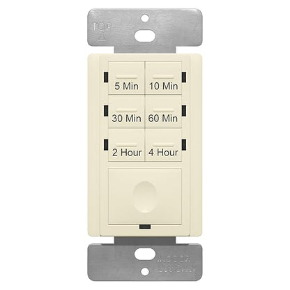 ENERLITES 4-Hour Countdown Timer Switch, 5-10-30-60 Min, 2-4 Hour, by Enerlites