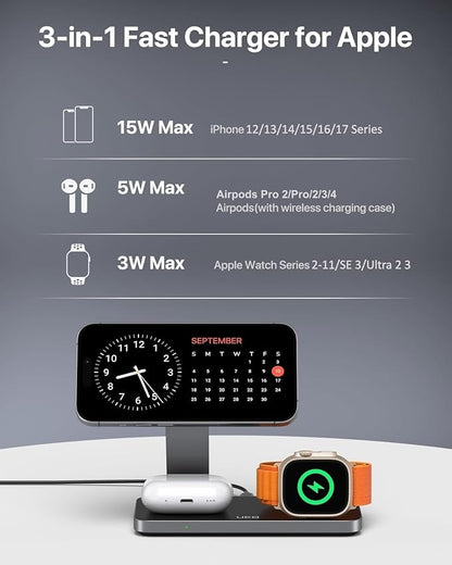 UEQ Foldable 3 in 1 Wireless Charging Station - Image 6