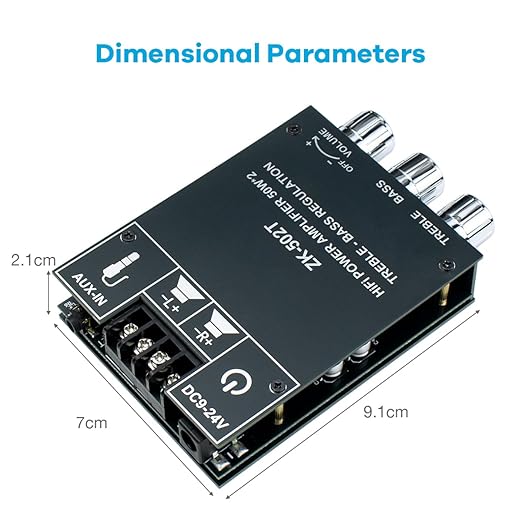 Hosyond ZK-502T 100W Bluetooth 5.0 Amplifier Board - Image 6