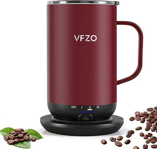 Self Heating Coffee Mug, High-Capacity- 18 oz, 180 Min Battery Life, Smart by VFZO