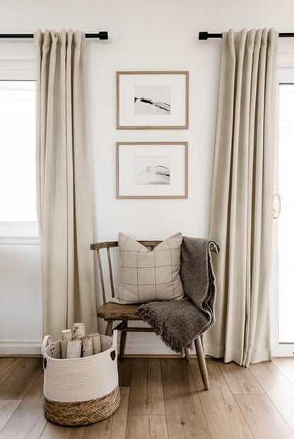 100% Blackout Shield Linen Blackout Curtains - Image 6