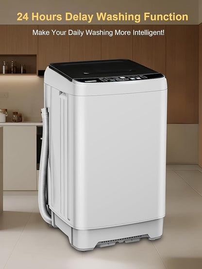 17.7 lbs Small Compact Portable Full-Automatic Washing Machine 10 Wash Program - Image 7