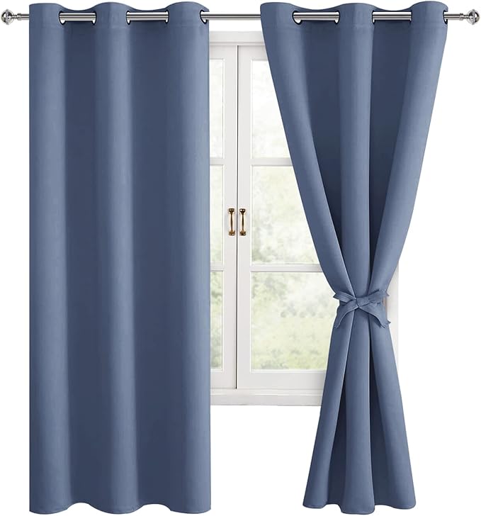 Hiasan Blackout Curtains for Bedroom, 42 x 63 Inches Length by Hiasan