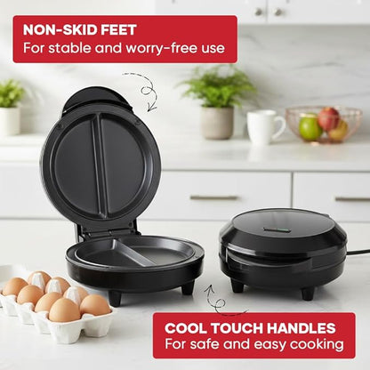 Saker Dual Zone Electric Omelette Maker 2026|Non-Stick Double Omelet Pan - Image 7
