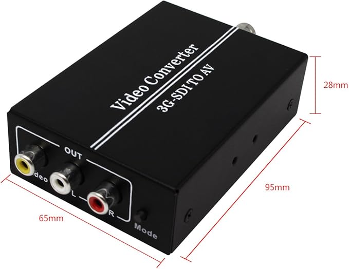 HDSUNWSTD HD 3G SDI to AV CVBS Video Converter Support 1080P L/R Audio Output - Image 5