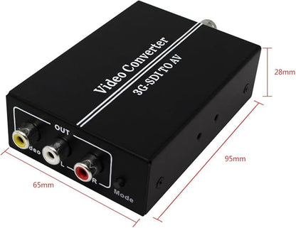 HDSUNWSTD HD 3G SDI to AV CVBS Video Converter Support 1080P L/R Audio Output - Image 5