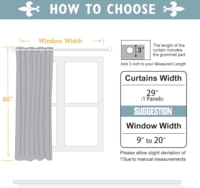 ChrisDowa Small Window Curtains 40 inches Long - Image 5