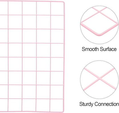 PATIKIL 12"x16" Wire Grid Panel, 2 Pack Board Photo Pictures Memo Display Grid - Image 3