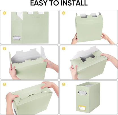 BALEINE File Organizer Box, Cardboard File Folder Organizer - Image 6