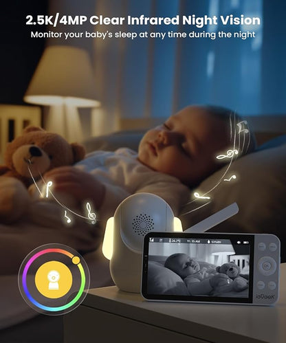 ieGeek 5.5’’ Split-Screen Baby Monitor, 2.5K UHD Baby Monitor - Image 6