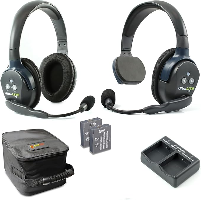 Eartec UL2SD Ultralite-HD 2-Person Full Duplex Wireless Intercom Headset by Eartec