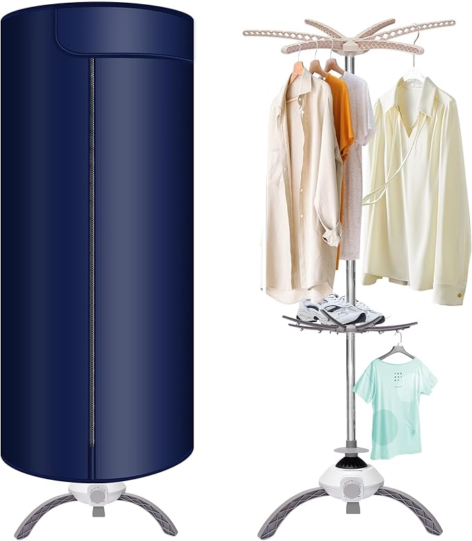 Portable Clothes Dryer Upgraded Large Capacity, Mini 900W Foldable Portable by Unknown