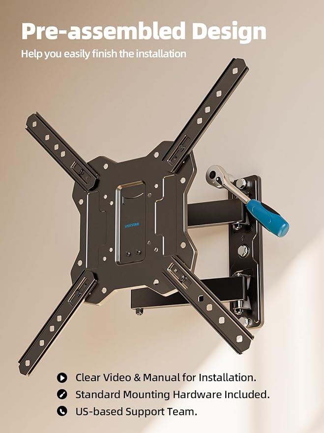 USX STAR UL Listed Full Motion TV Wall Mount - Image 7