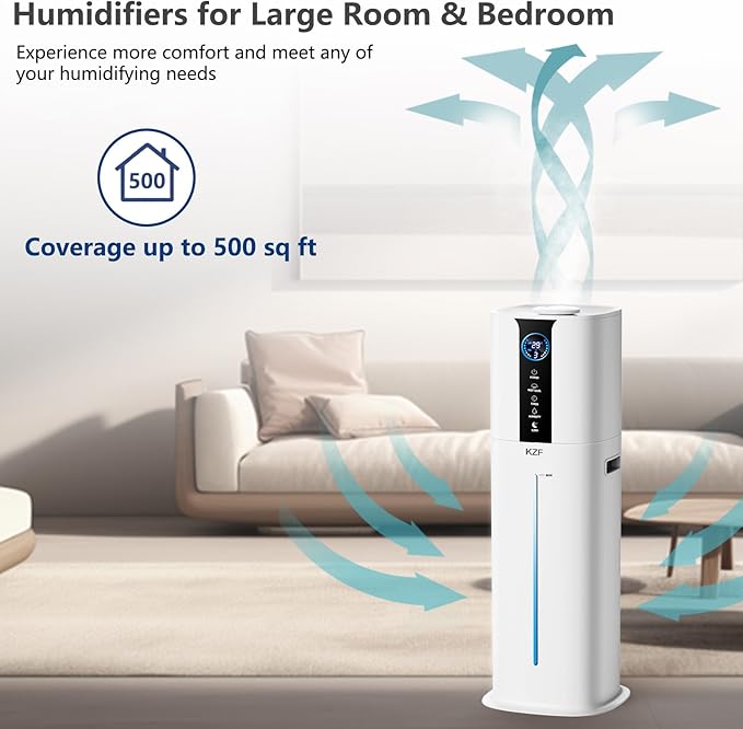 9L Smart Humidifiers for Bedroom Large Room, 2.3Gal Cool Mist Top Fill Diffuser - Image 9