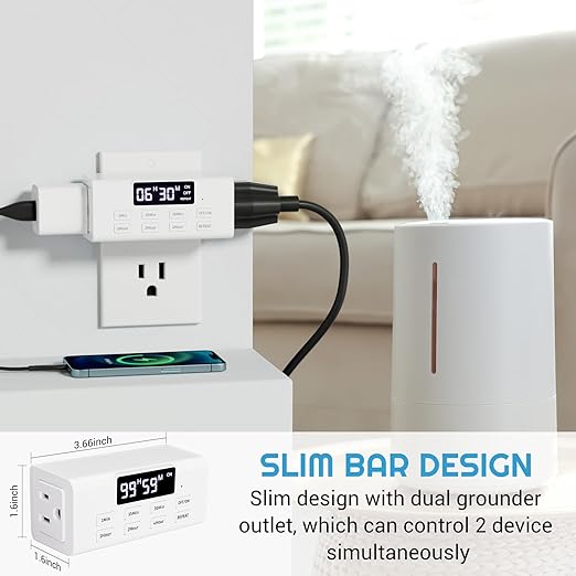 COKWEL Countdown Timer Outlet, Large Screen and Repeat Function, Inodoor Auto - Image 5