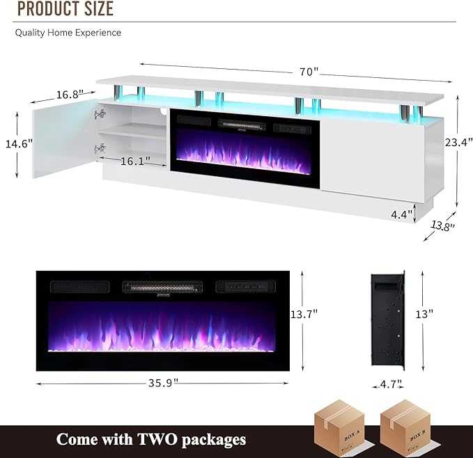oneinmil Fireplace TV Stand - Image 2