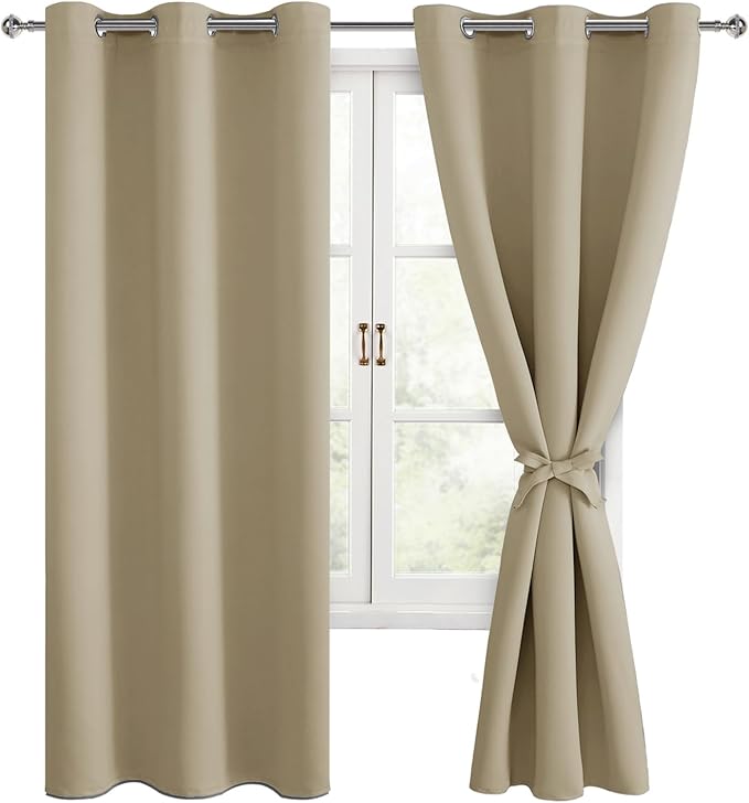 Hiasan Blackout Curtains for Bedroom, 42 x 63 Inches Length by Hiasan