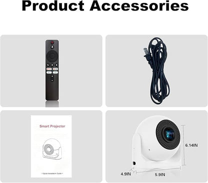 Mini Portable Projector with WiFi and Bluetooth, Built-in Apps Smart Projector - Image 8