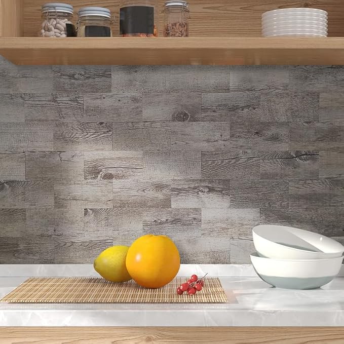 AULIGET Peel and Stick Backsplash PVC Tile, 4 Pieces - Image 2