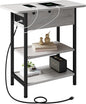 LIDYUK End Table with Charging Station, Flip Top Side Table with USB Ports and by LIDYUK