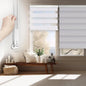 FOIRESOFT Standard Custom Blackout Zebra Roller Blinds Dual Layer Privacy Shade by Foiresoft