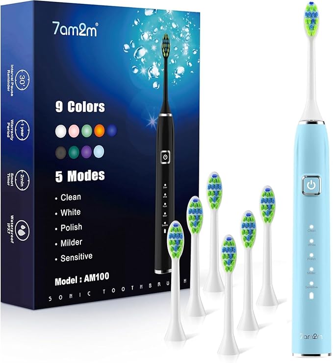 7AM2M Ultrasonic Electric Toothbrush by 7AM2M