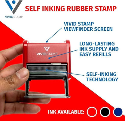 Basic Closed Self Inking Rubber Stamp - Image 2