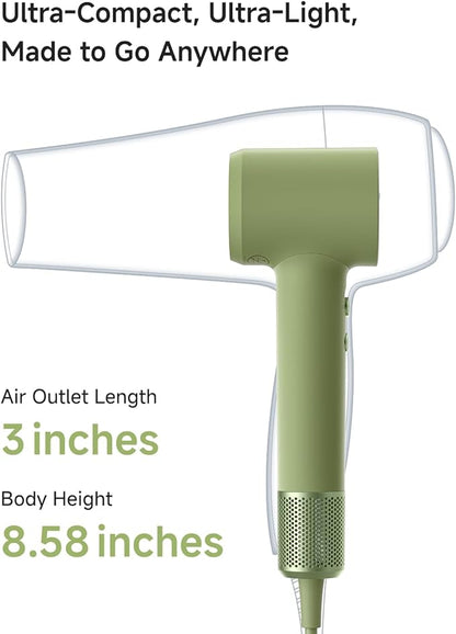 Laifen MINI Hair Dryer, Lightweight and Compact High Speed 200M Ionic Blow Dryer - Image 2