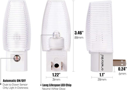 Emotionlite Plug in Night Light, Neutral White LED Nightlight, Dusk to Dawn - Image 6