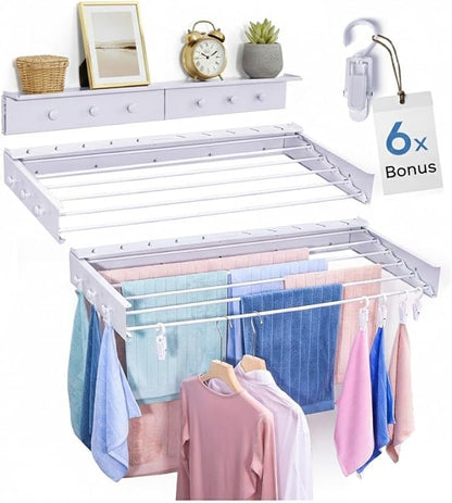 40" Premium Aluminium Foldable Clothes Drying Rack Included Shelf by Unknown