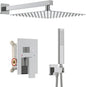 Iriber Chrome Shower System 10 Inch High Pressure Rainfall Shower Head and by Iriber