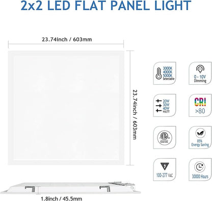 CycevSun 4-Pack 2x2 LED Flat Panel Light Drop Ceiling, 0-10V Dimmable, 3CCT - Image 7