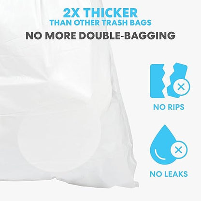 SIMPLI-MAGIC 13 Gallon Drawstring Trash Bags, 120 Pack – Tall Kitchen Garbage - Image 3