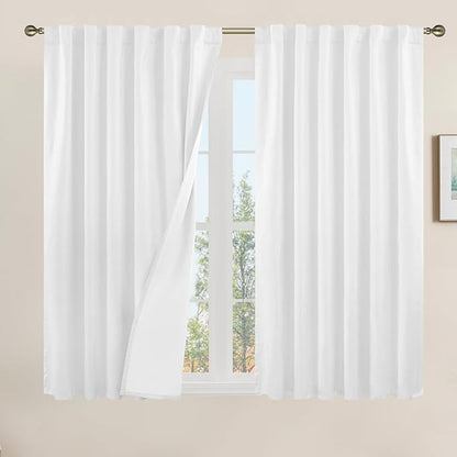 LAMIT Linen 100% Blackout Window Curtains by LAMIT