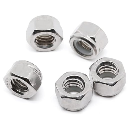 MewuDecor #10 32 Nylon Insert Hex Lock Nuts Locknuts, 304 Stainless Steel 18-8 - Image 7