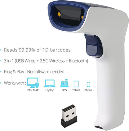 ScanAvenger Wireless Portable 1D Bluetooth Barcode Scanner: Hand Scanner 3-in-1 - Image 5