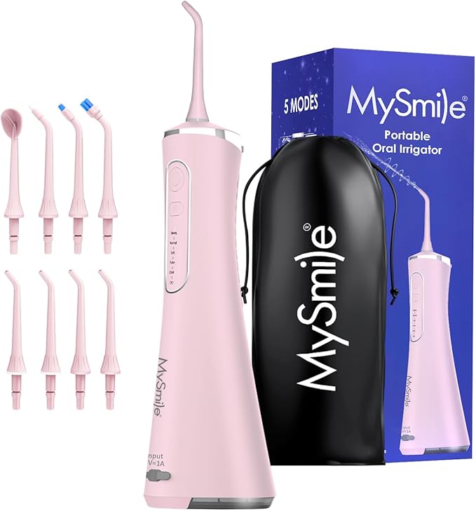 MySmile LP211 Cordless Water Flossers, Portable Rechargeable Oral Irrigator by MySmile