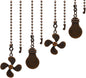 Ceiling Fan Pull Chain Set, 4 Pieces Bulb and Fan Pattern Pull Chain Extension by PRODUCT