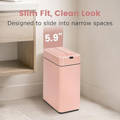 Sensor Trash Can with Butterfly Lid 2.6 Gallon Rectangular Automatic Garbage Can - Image 4