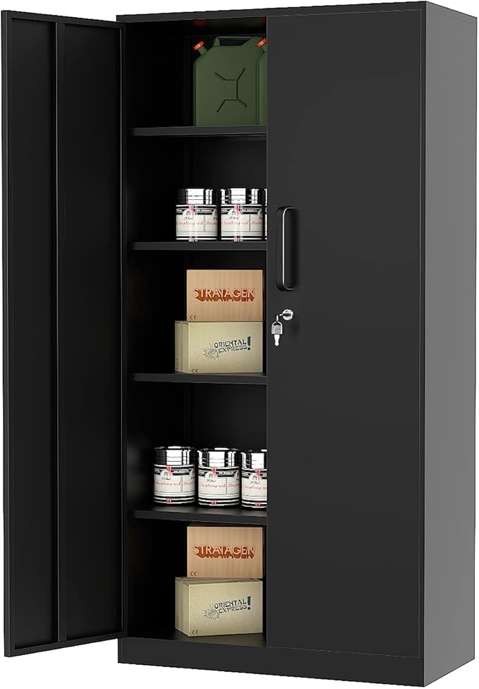MIIIKO Black Garage Storage Cabinet - Image 9