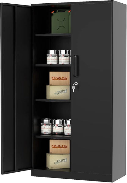 MIIIKO Black Garage Storage Cabinet - Image 9